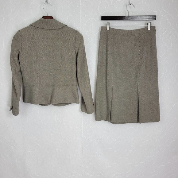 Pendleton Womens‎ Skirt Suits Size 4P/2P Gray Business Round Collar A-Line - Picture 4 of 9